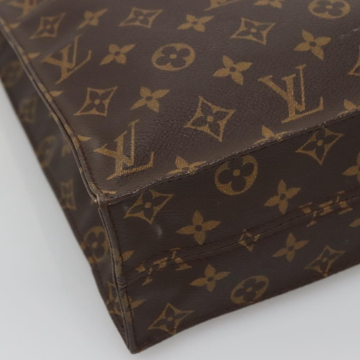 LOUIS VUITTON Monogram Sac Plat Hand Bag M51140 LV Auth 130210