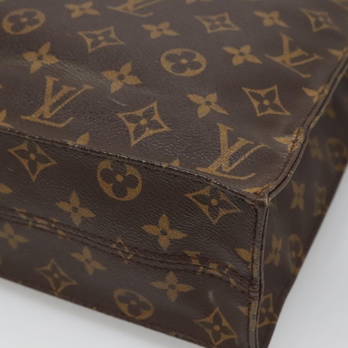 LOUIS VUITTON Monogram Sac Plat Hand Bag M51140 LV Auth 130210