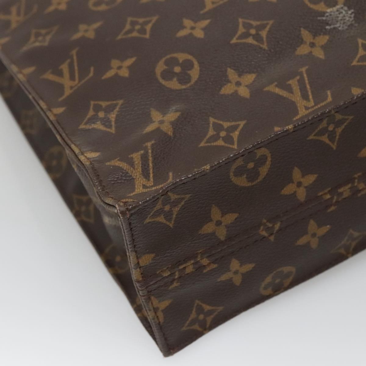LOUIS VUITTON Monogram Sac Plat Hand Bag M51140 LV Auth 130210