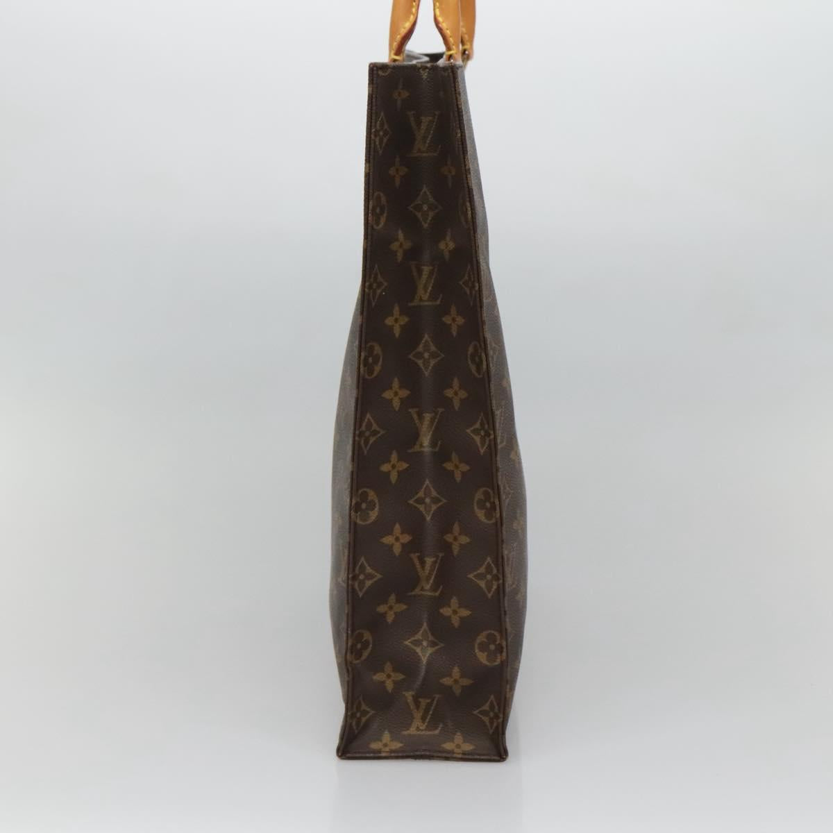 LOUIS VUITTON Monogram Sac Plat Hand Bag M51140 LV Auth 130210