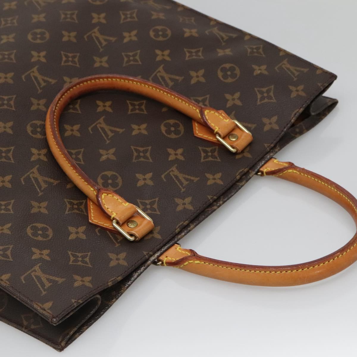 LOUIS VUITTON Monogram Sac Plat Hand Bag M51140 LV Auth 130210
