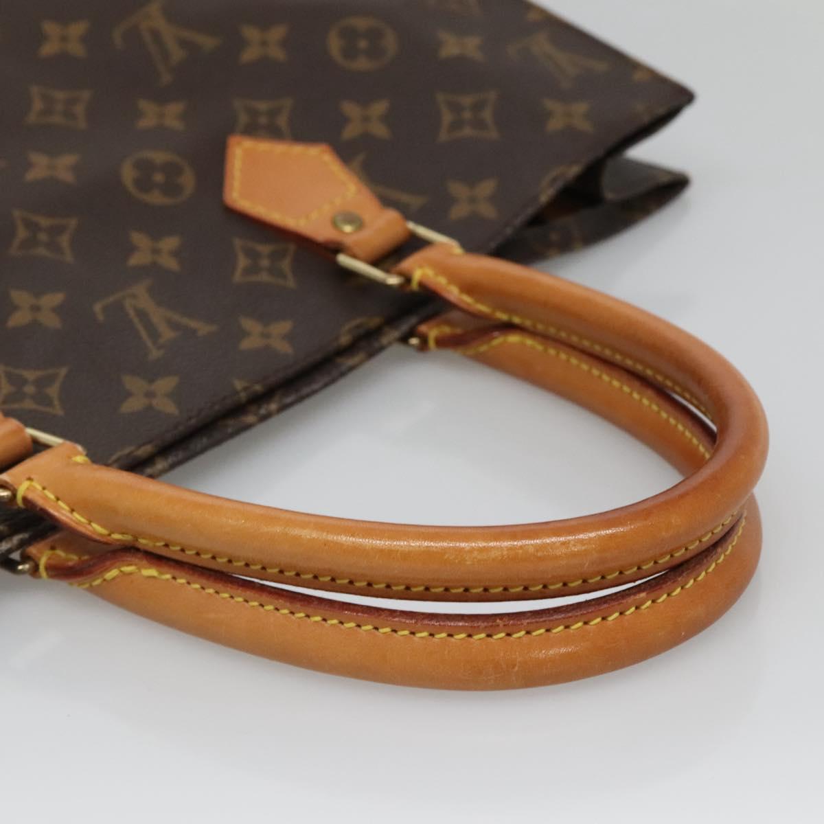 LOUIS VUITTON Monogram Sac Plat Hand Bag M51140 LV Auth 130210