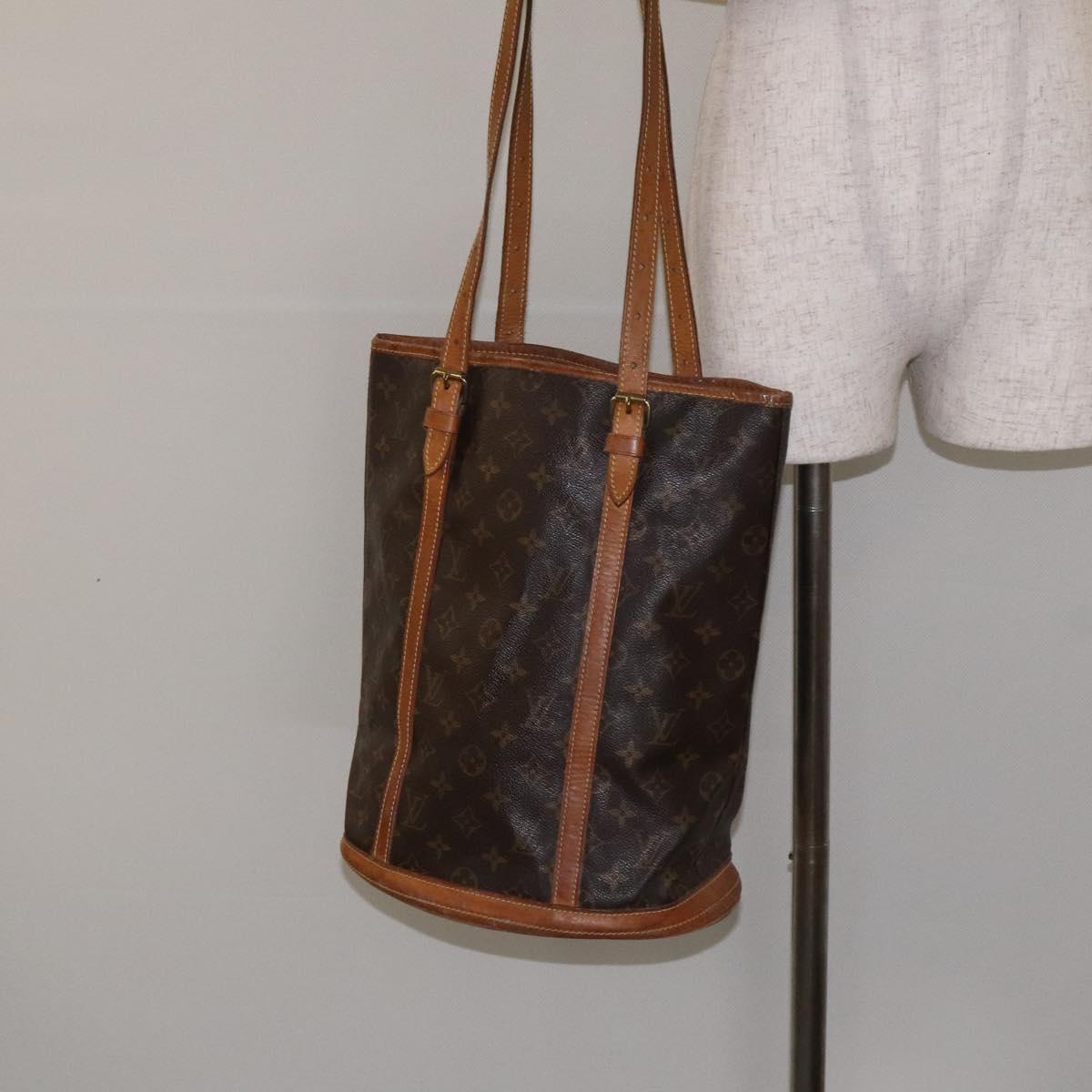 LOUIS VUITTON Monogram Bucket GM Shoulder Bag M42236 LV Auth 130211