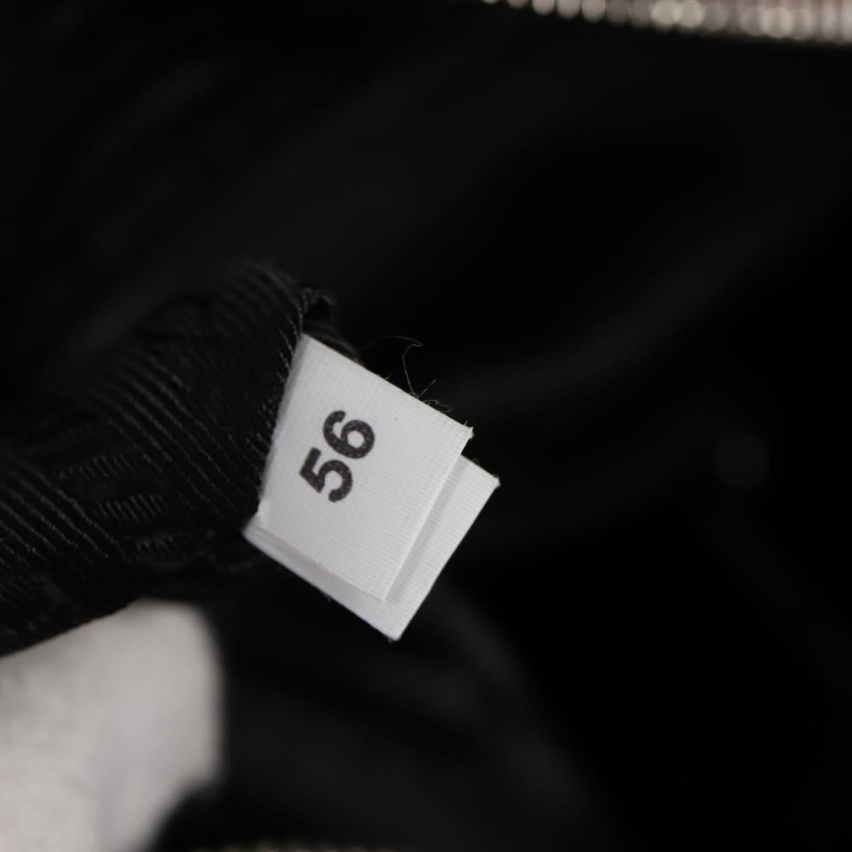 PRADA Body Bag Leather Silver Red Auth 130229V