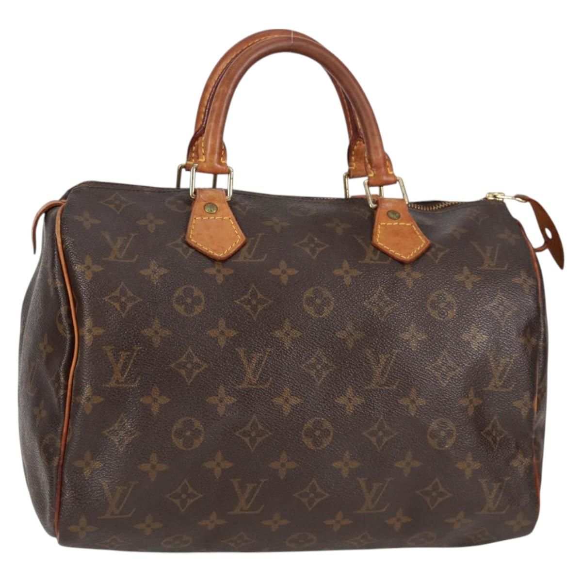 LOUIS VUITTON Monogram Speedy 30 Hand Bag M41526 LV Auth 130323