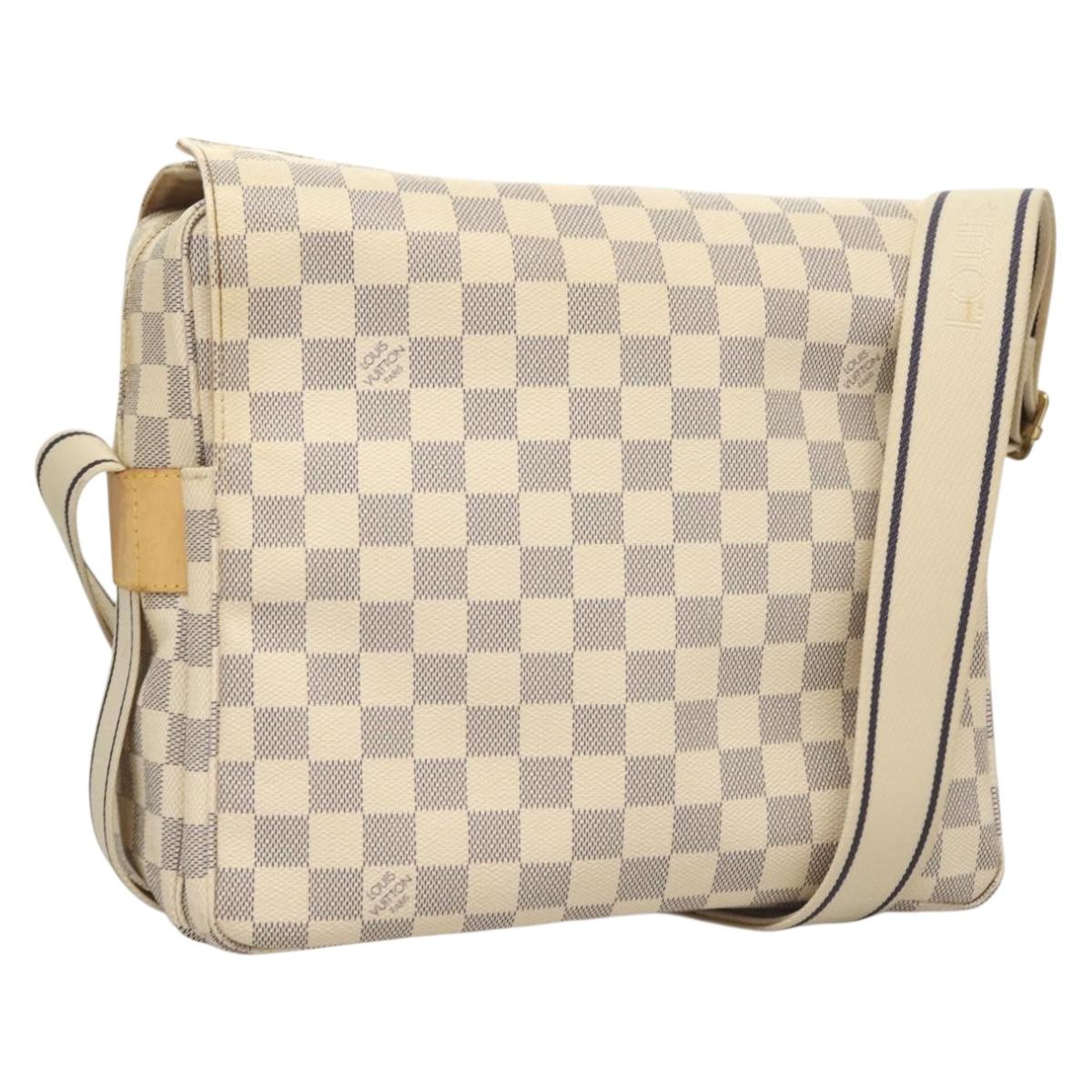 LOUIS VUITTON Damier Azur Naviglio Shoulder Bag N51189 LV Auth 130327