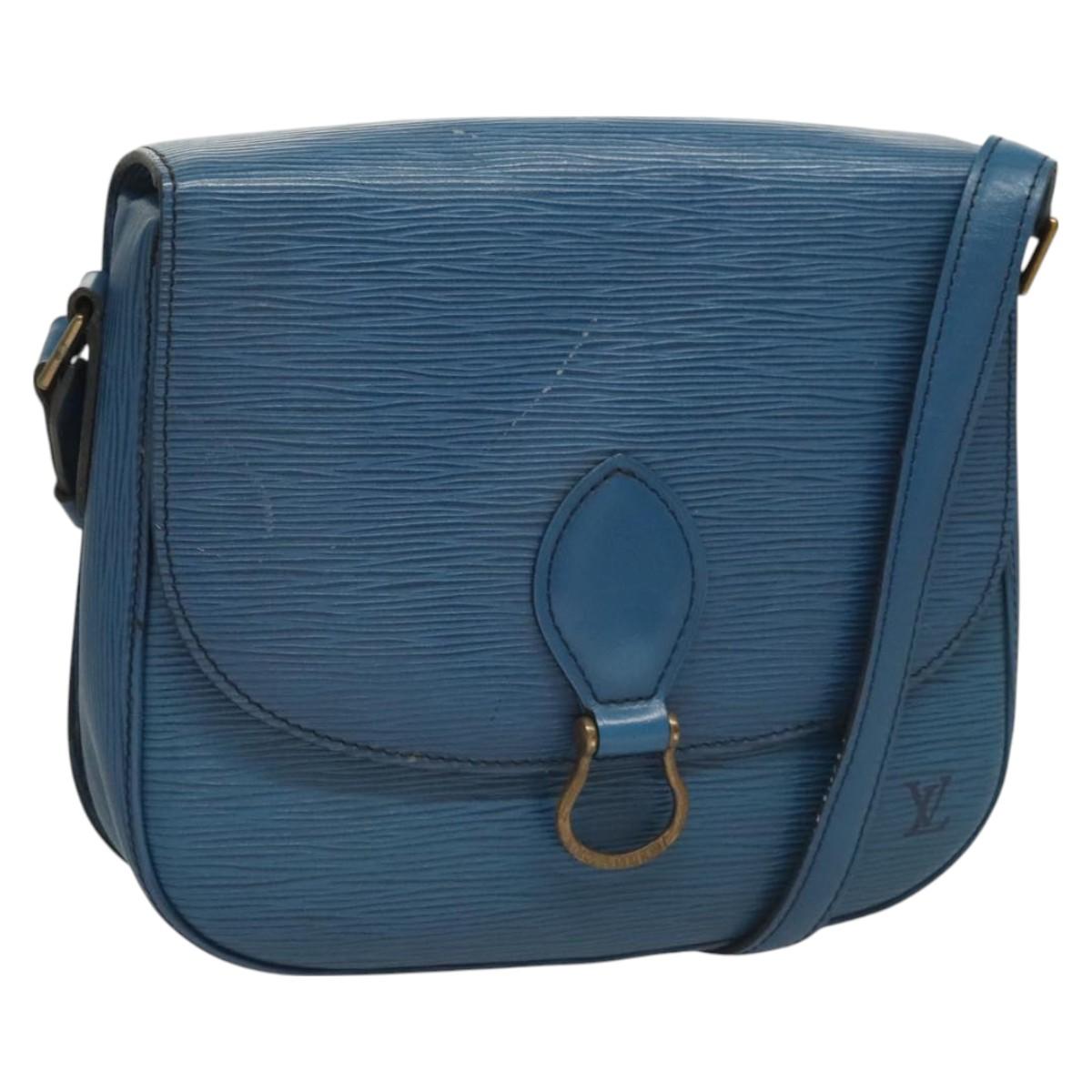 LOUIS VUITTON Epi Saint Cloud GM Shoulder Bag Toledo Blue M52195 LV Auth 130331