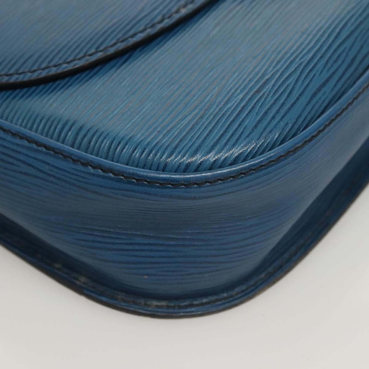 LOUIS VUITTON Epi Saint Cloud GM Shoulder Bag Toledo Blue M52195 LV Auth 130331