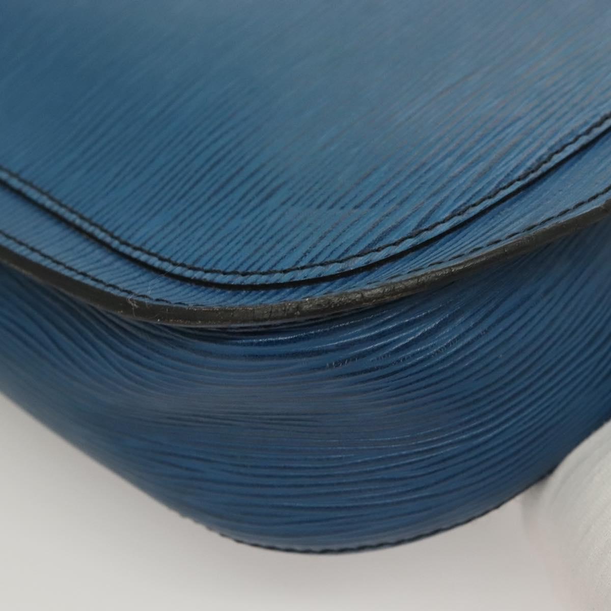 LOUIS VUITTON Epi Saint Cloud GM Shoulder Bag Toledo Blue M52195 LV Auth 130331