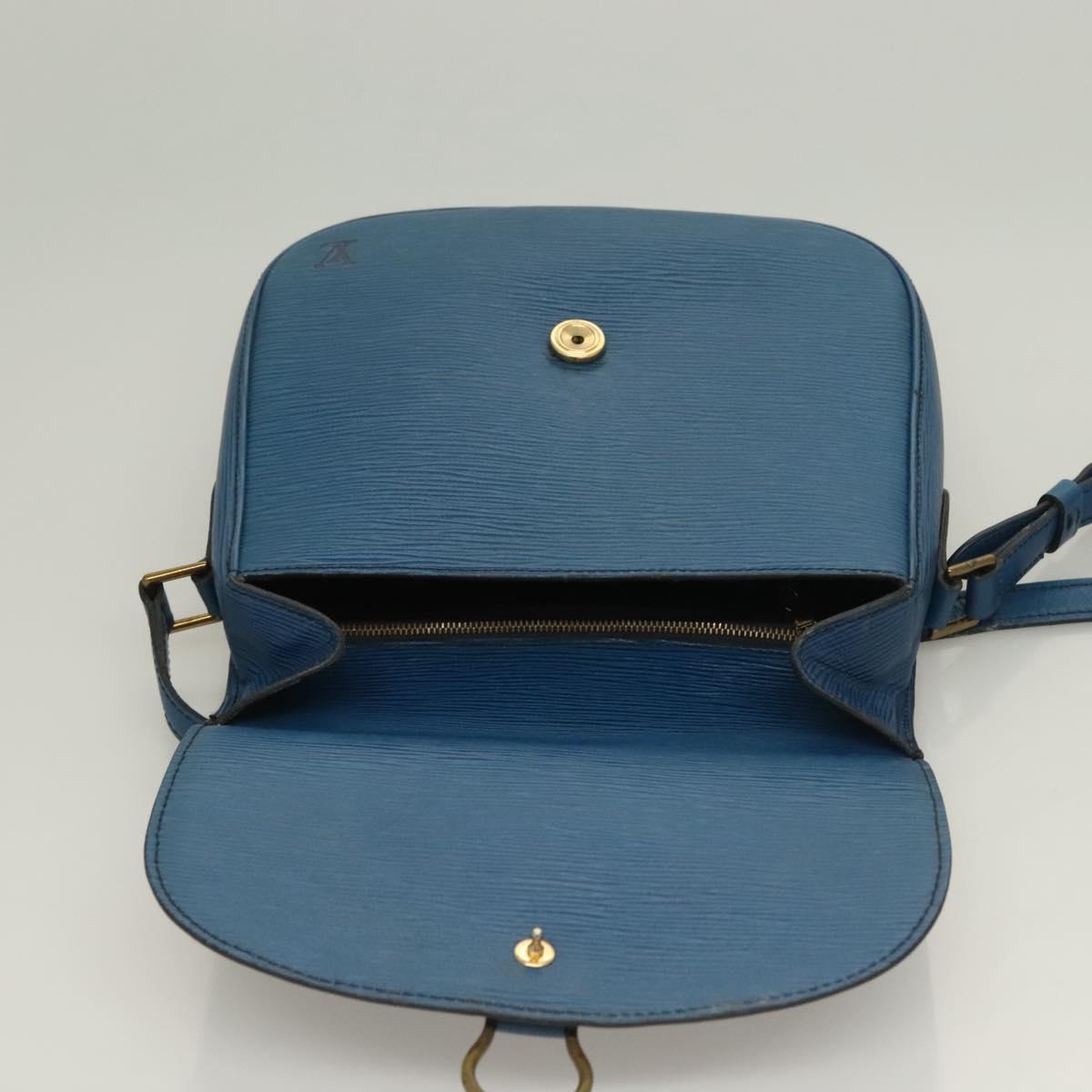 LOUIS VUITTON Epi Saint Cloud GM Shoulder Bag Toledo Blue M52195 LV Auth 130331