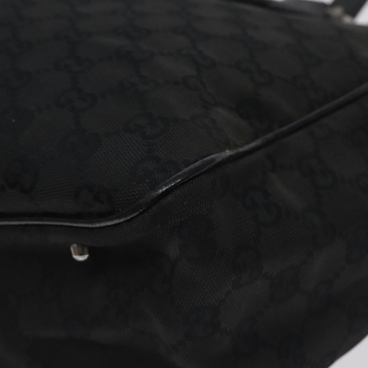 GUCCI GG Canvas Tote Bag Black 120840 Auth 130343