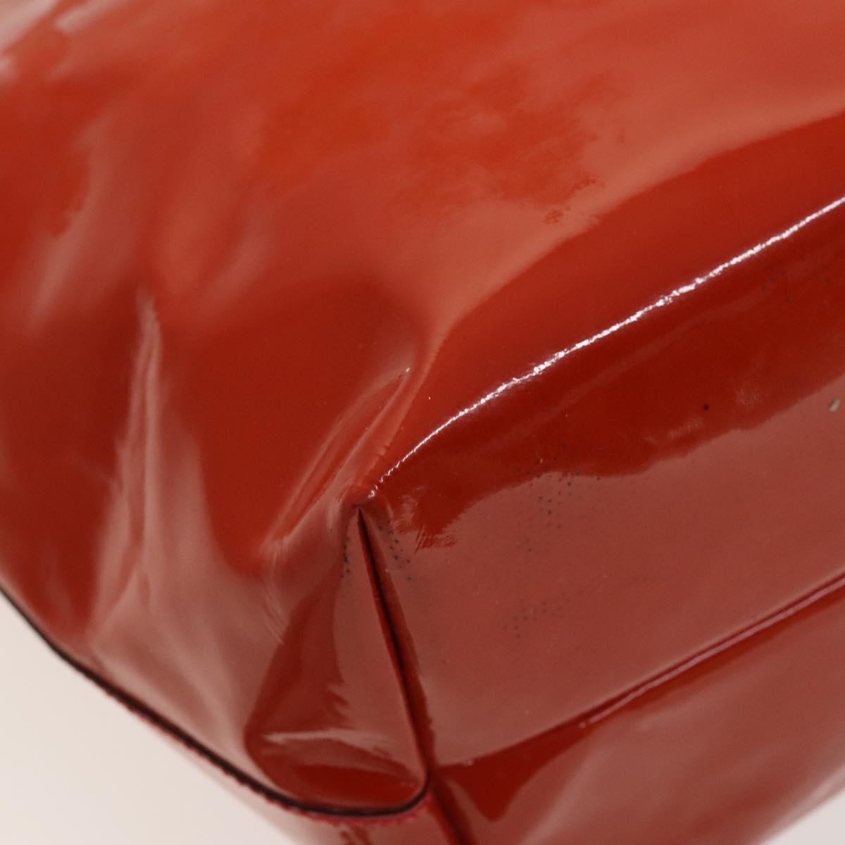 Salvatore Ferragamo Vala Tote Bag Enamel Red Auth 130367