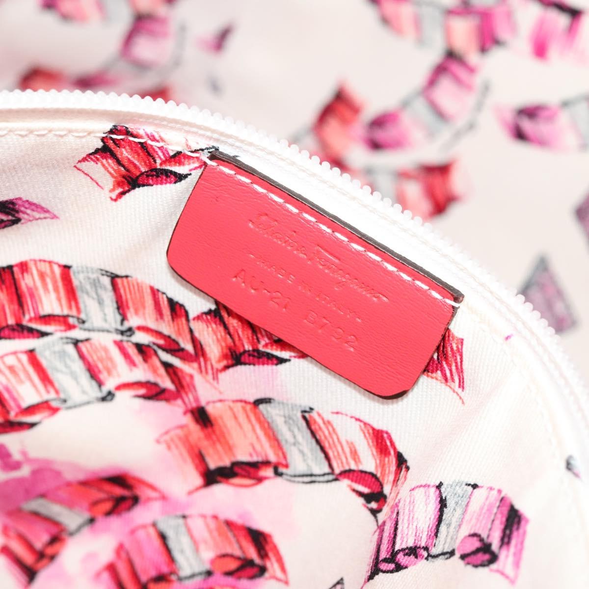 Salvatore Ferragamo Vala Tote Bag Enamel Red Auth 130367