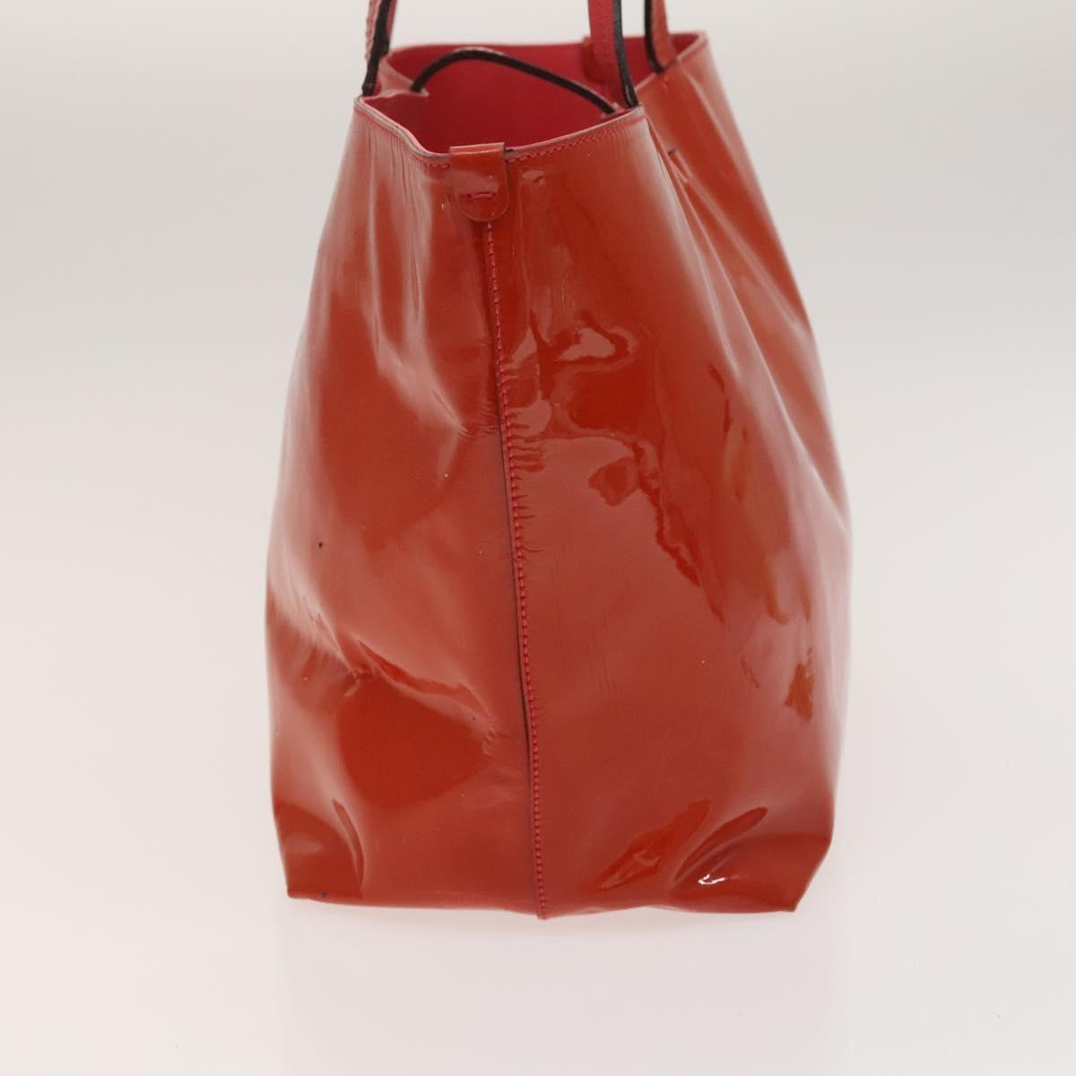 Salvatore Ferragamo Vala Tote Bag Enamel Red Auth 130367