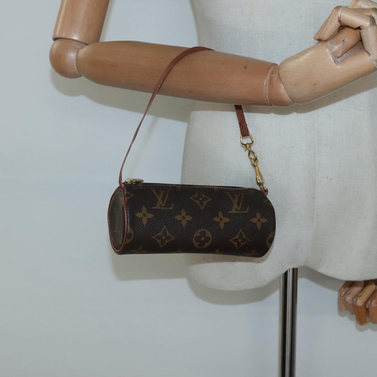 LOUIS VUITTON Monogram Papillon Pouch LV Auth 130389