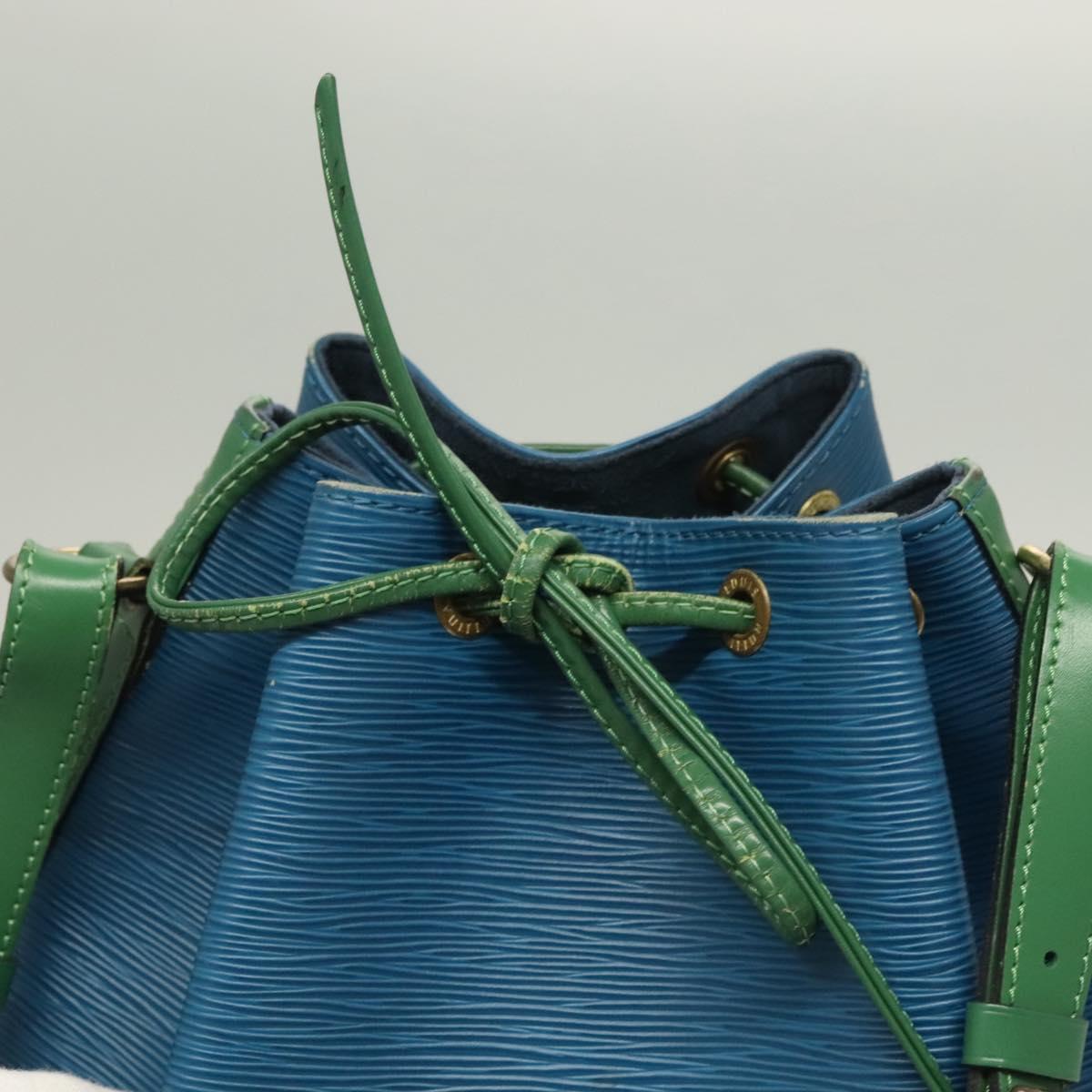 LOUIS VUITTON Epi Noe Shoulder Bag Bicolor Green Blue M44044 LV Auth 130397