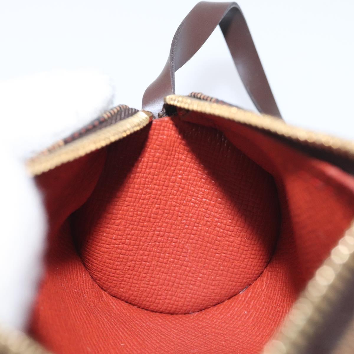 LOUIS VUITTON Damier Ebene Papillon Pouch LV Auth 130401