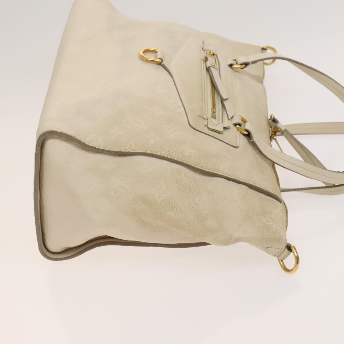 LOUIS VUITTON Monogram Empreinte Lumineuse PM Bag 2way White M93411 Auth 130404