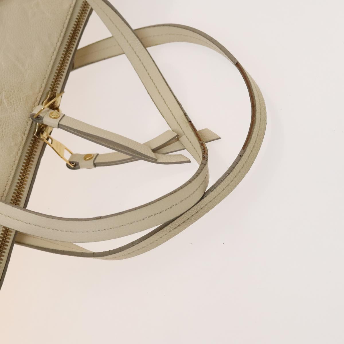 LOUIS VUITTON Monogram Empreinte Lumineuse PM Bag 2way White M93411 Auth 130404