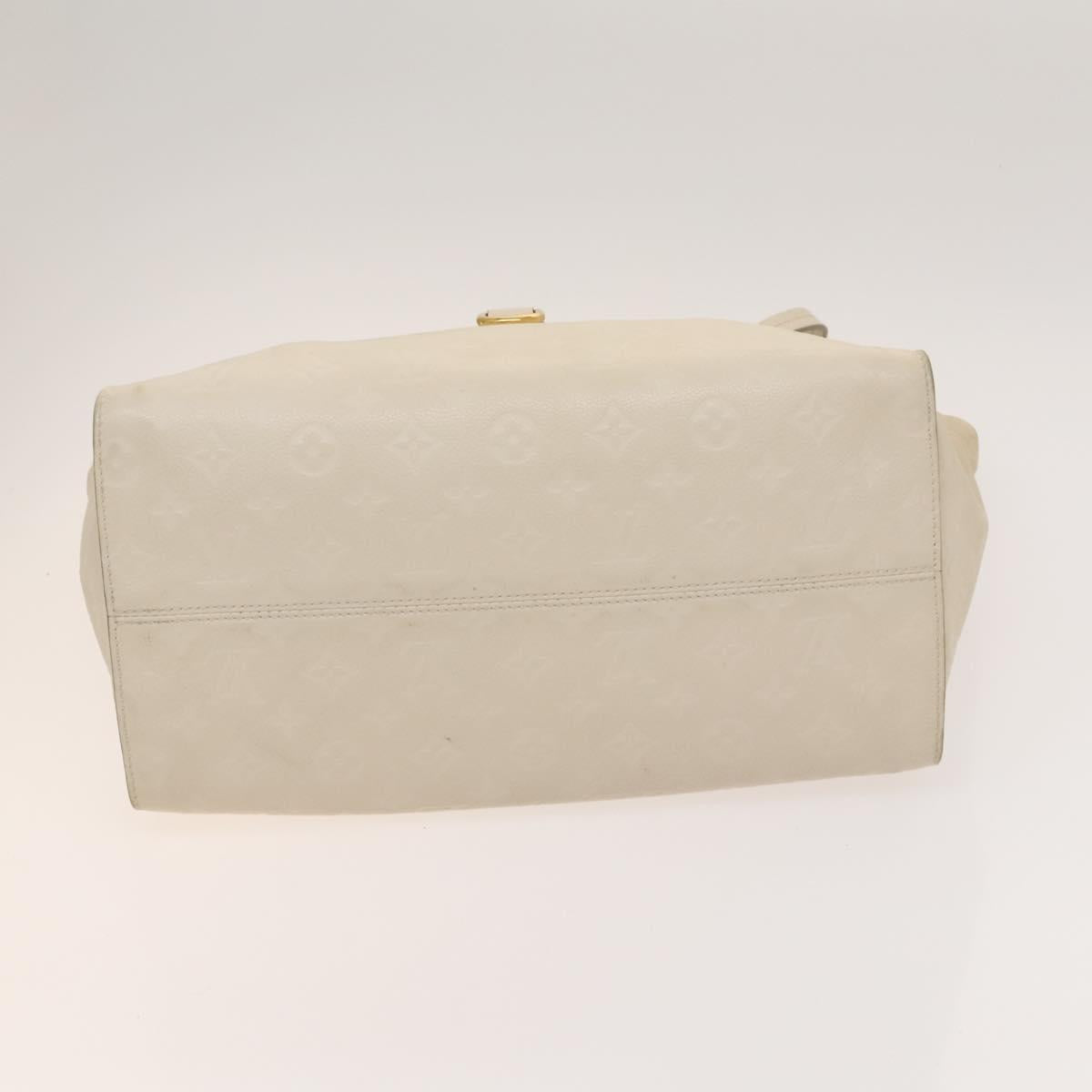 LOUIS VUITTON Monogram Empreinte Lumineuse PM Bag 2way White M93411 Auth 130404