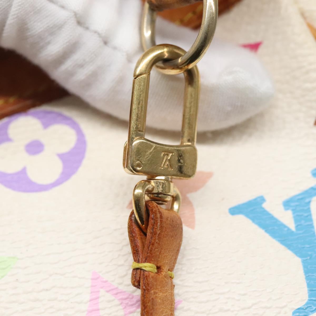 LOUIS VUITTON Multicolor Pochette Accessoires Pouch White M92649 Auth 130463