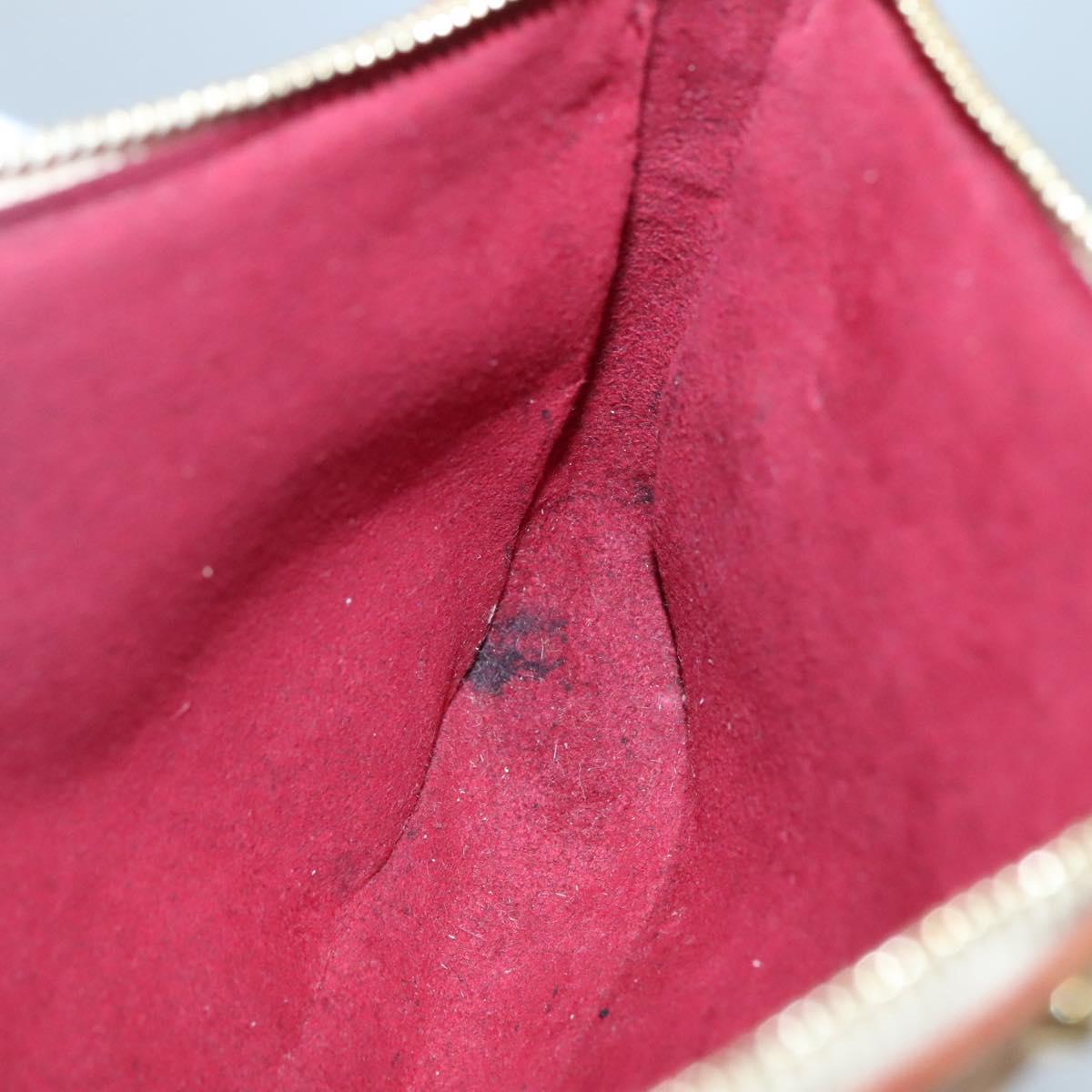 LOUIS VUITTON Multicolor Pochette Accessoires Pouch White M92649 Auth 130464V