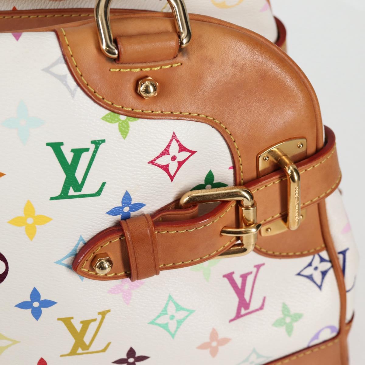 LOUIS VUITTON Monogram Multicolor Claudia Hand Bag White M40193 LV Auth 130466V