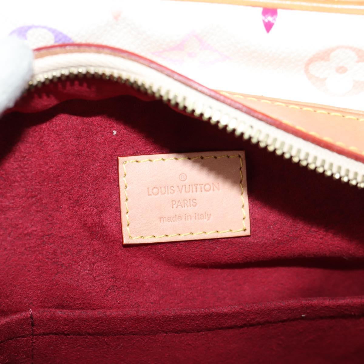 LOUIS VUITTON Monogram Multicolor Claudia Hand Bag White M40193 LV Auth 130466V