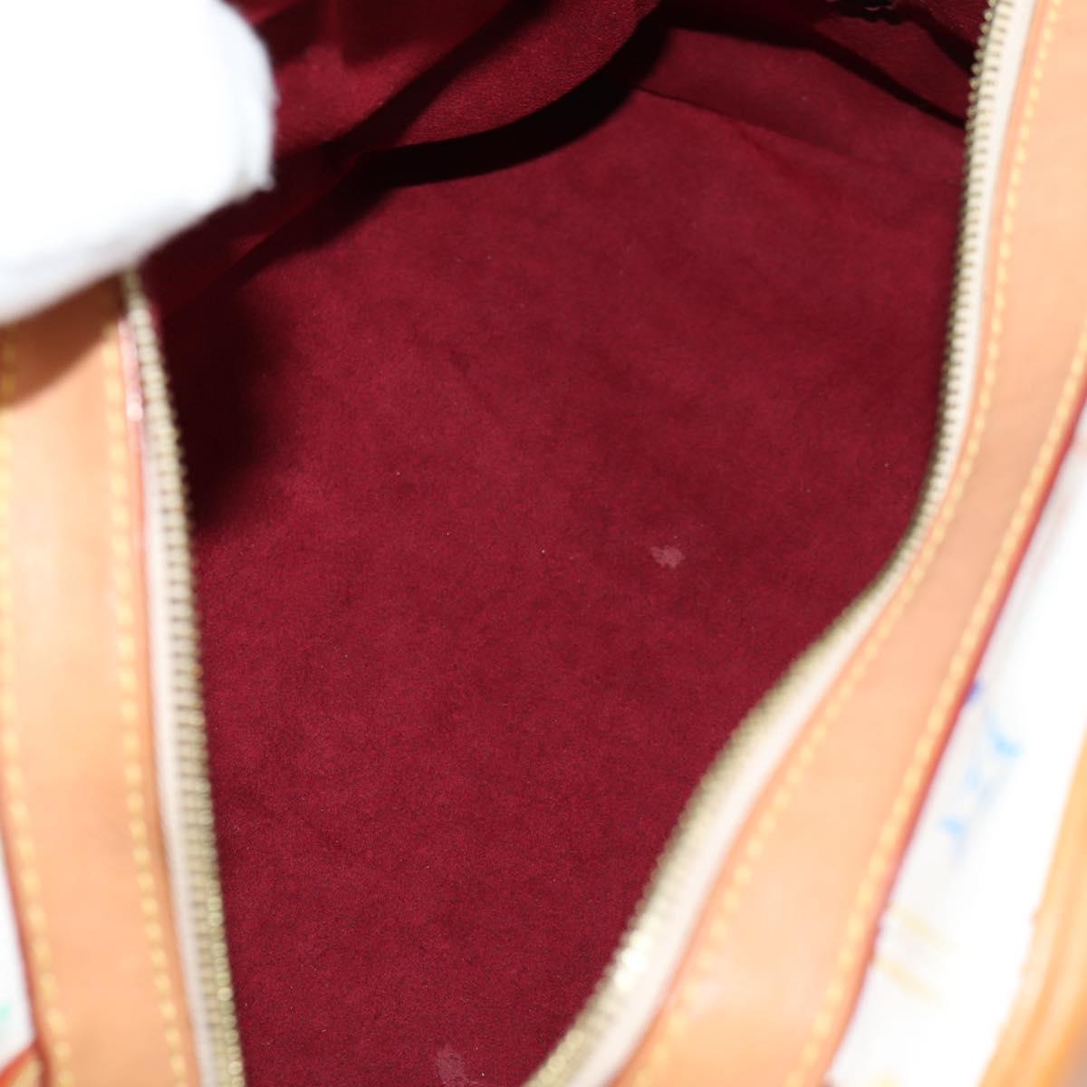 LOUIS VUITTON Monogram Multicolor Claudia Hand Bag White M40193 LV Auth 130466V