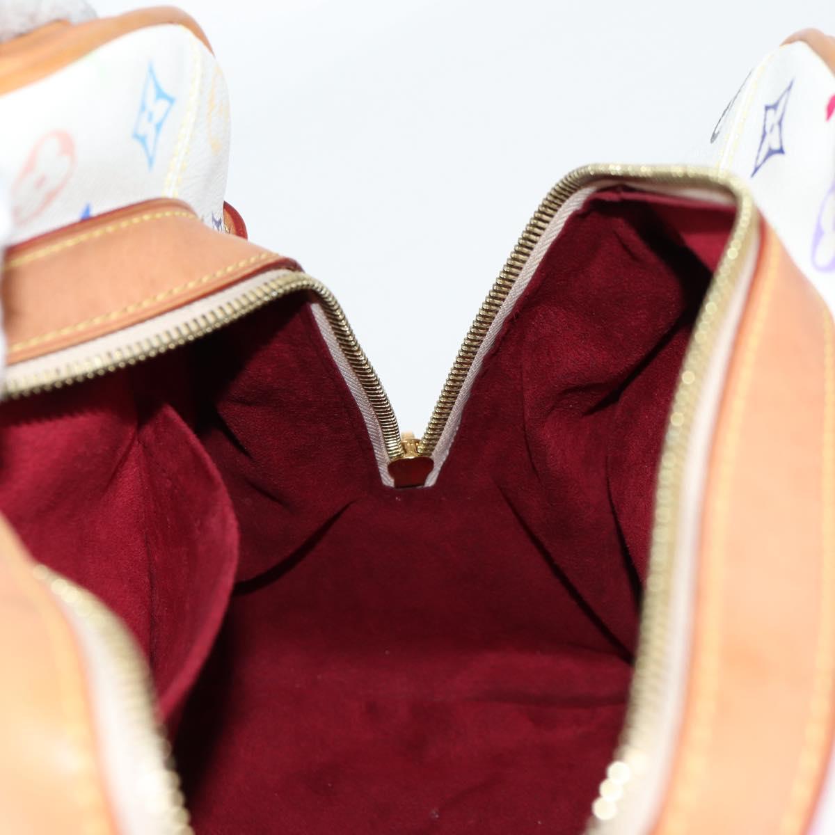 LOUIS VUITTON Monogram Multicolor Claudia Hand Bag White M40193 LV Auth 130466V