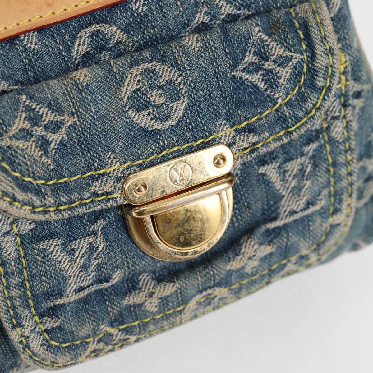 LOUIS VUITTON Monogram Denim Neo Speedy Hand Bag Blue M95019 LV Auth 130469V