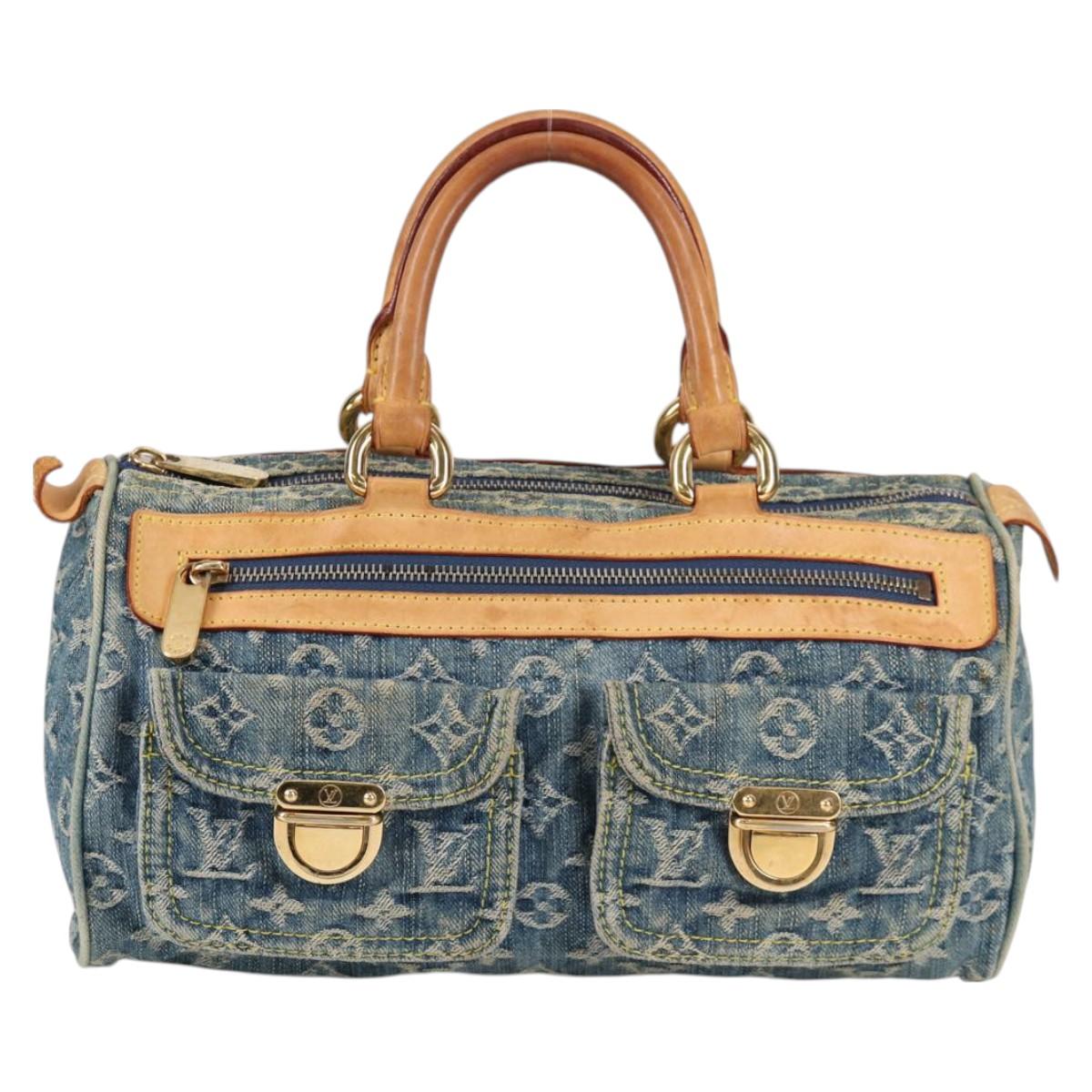 LOUIS VUITTON Monogram Denim Neo Speedy Hand Bag Blue M95019 LV Auth 130469V