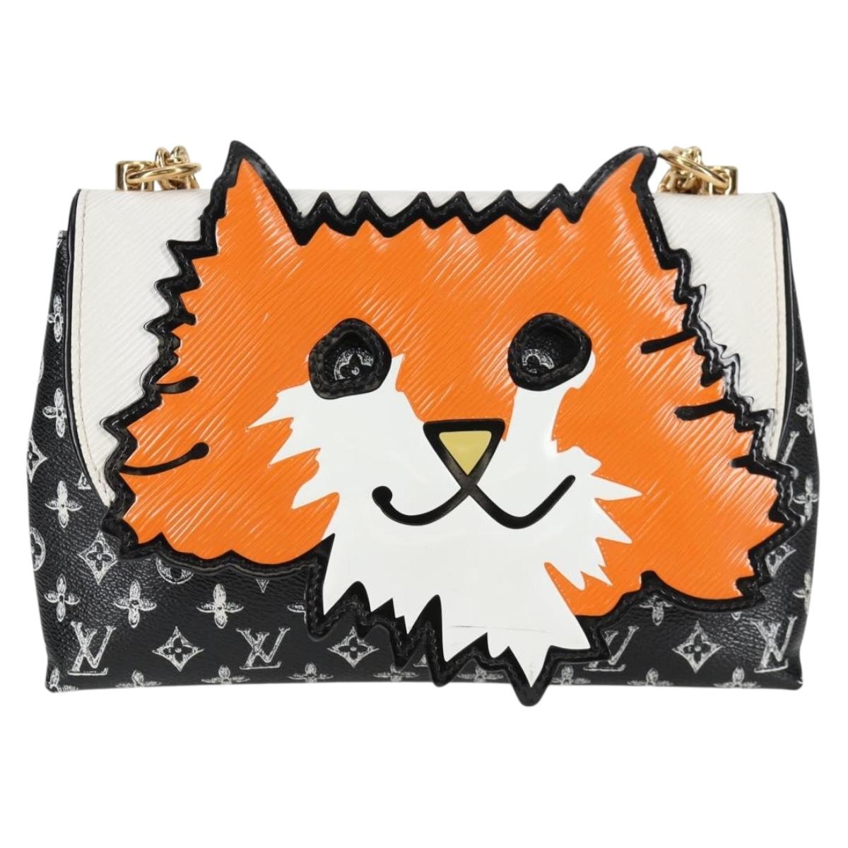 LOUIS VUITTON Catgram Cat Pochette Shoulder Bag Black M52935 LV Auth 130472A