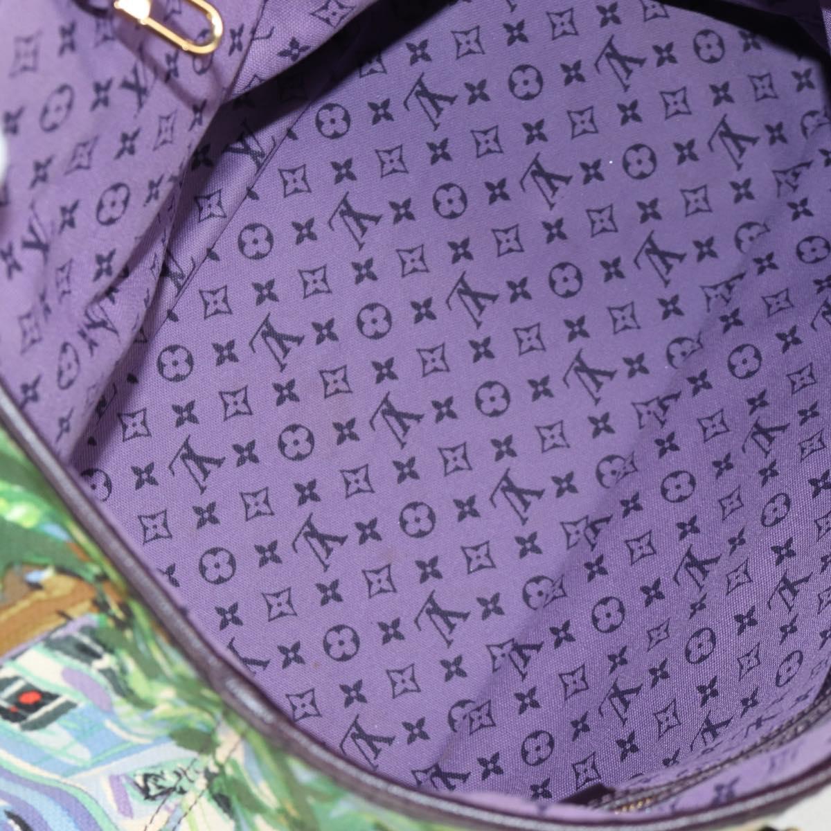 LOUIS VUITTON Eyeall Cabas PM Promenade Bag Canvas Purple M93771 LV Auth 130476V