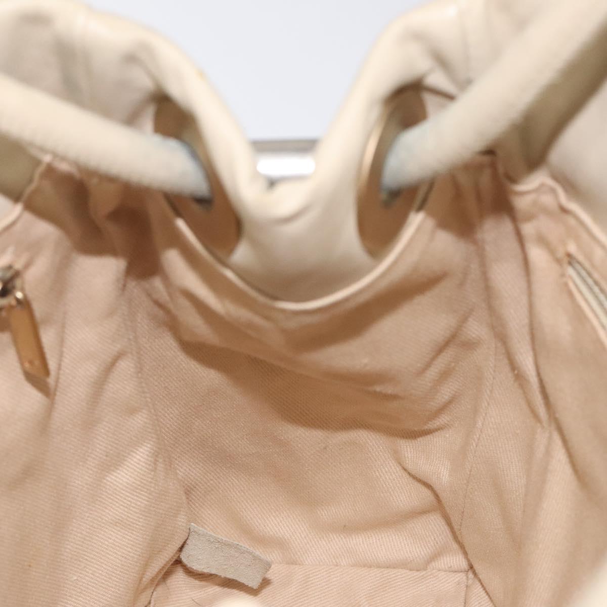 CHANEL Camelia Tote Bag Lamb Skin Beige Gold CC Auth 130497