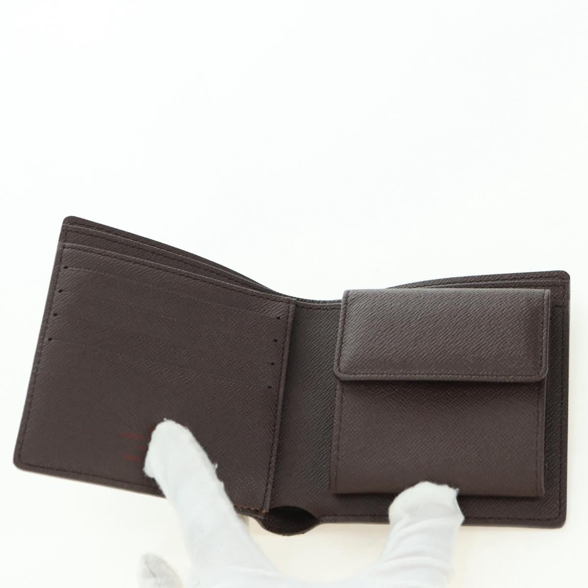 LOUIS VUITTON Damier Ebene Portefeuille Marco Bifold Wallet N61675 Auth 130510
