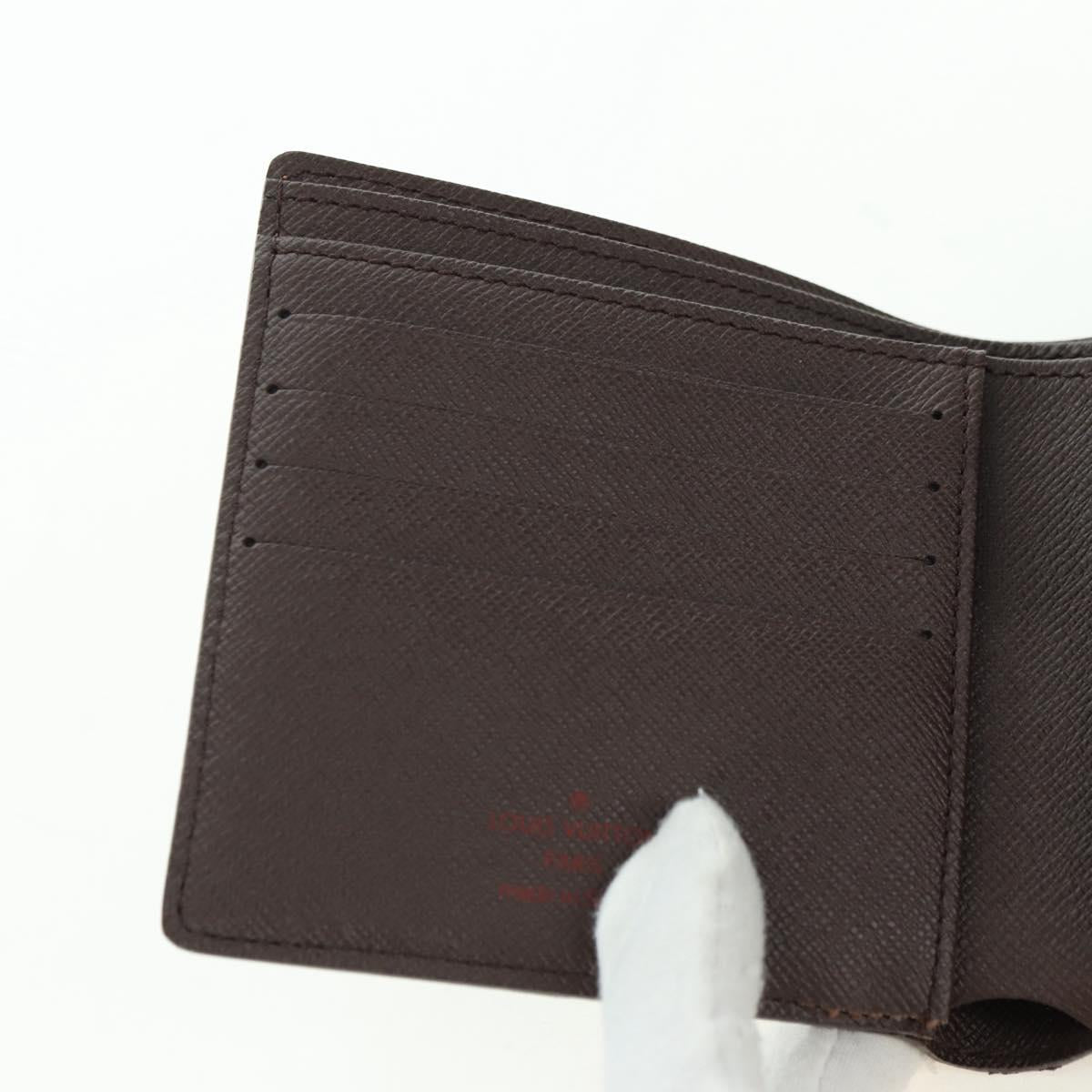 LOUIS VUITTON Damier Ebene Portefeuille Marco Bifold Wallet N61675 Auth 130510