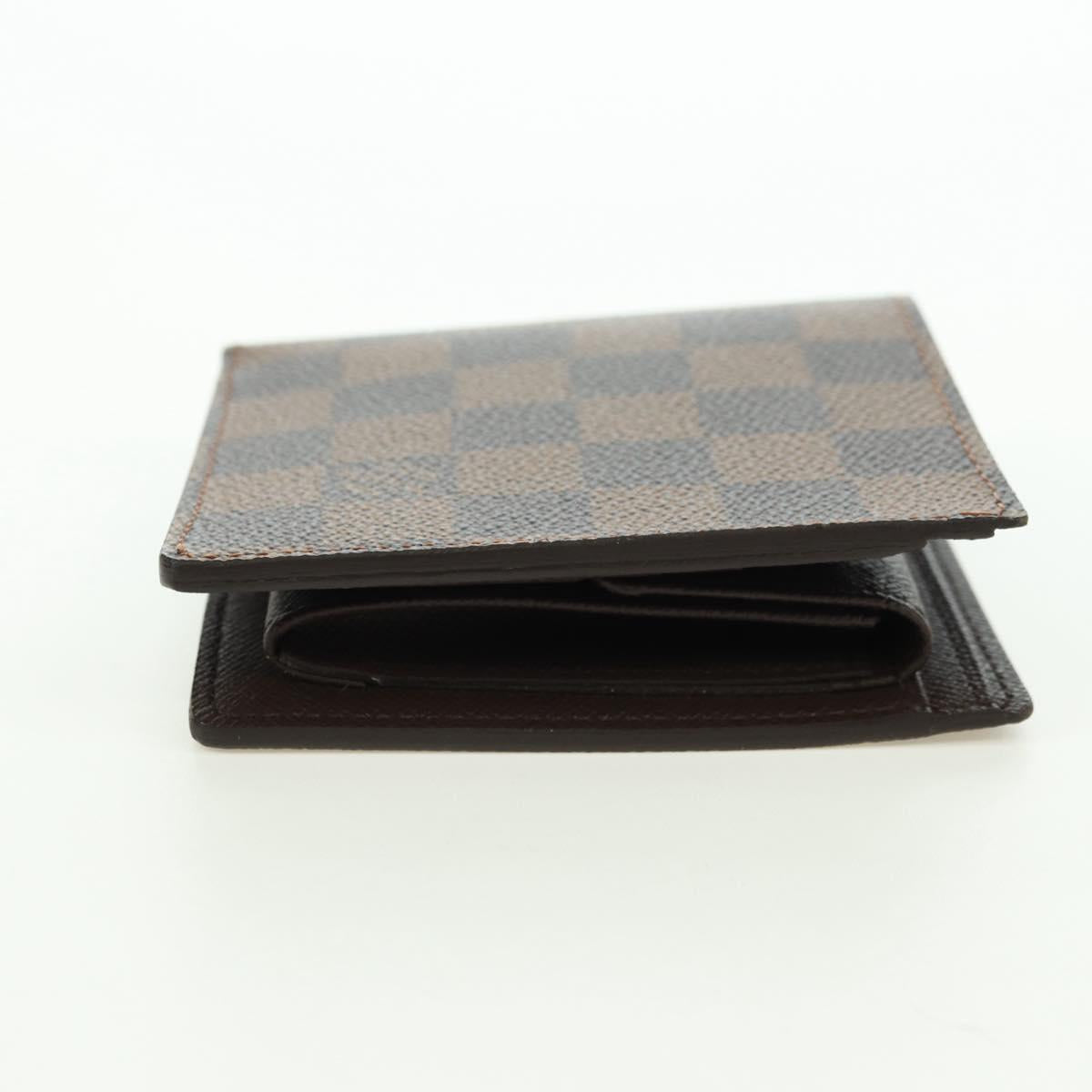 LOUIS VUITTON Damier Ebene Portefeuille Marco Bifold Wallet N61675 Auth 130510