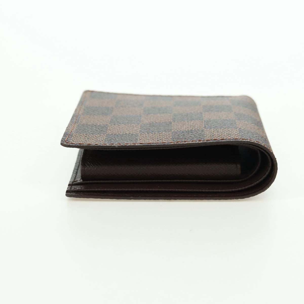 LOUIS VUITTON Damier Ebene Portefeuille Marco Bifold Wallet N61675 Auth 130510