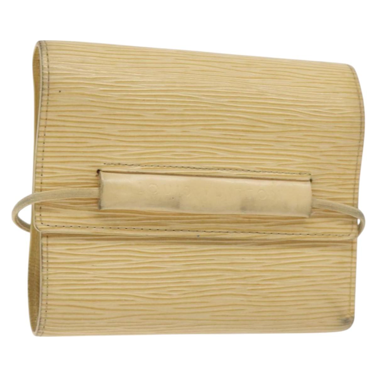 LOUIS VUITTON Epi Porte Monnaie Elastic Wallet Vanilla M6366A LV Auth 130577
