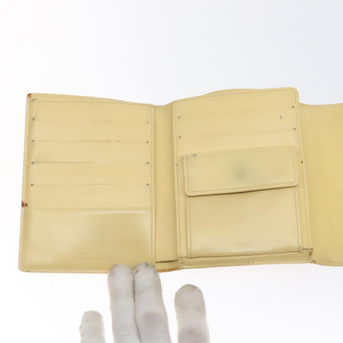 LOUIS VUITTON Epi Porte Monnaie Elastic Wallet Vanilla M6366A LV Auth 130577