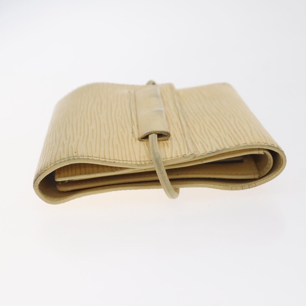 LOUIS VUITTON Epi Porte Monnaie Elastic Wallet Vanilla M6366A LV Auth 130577