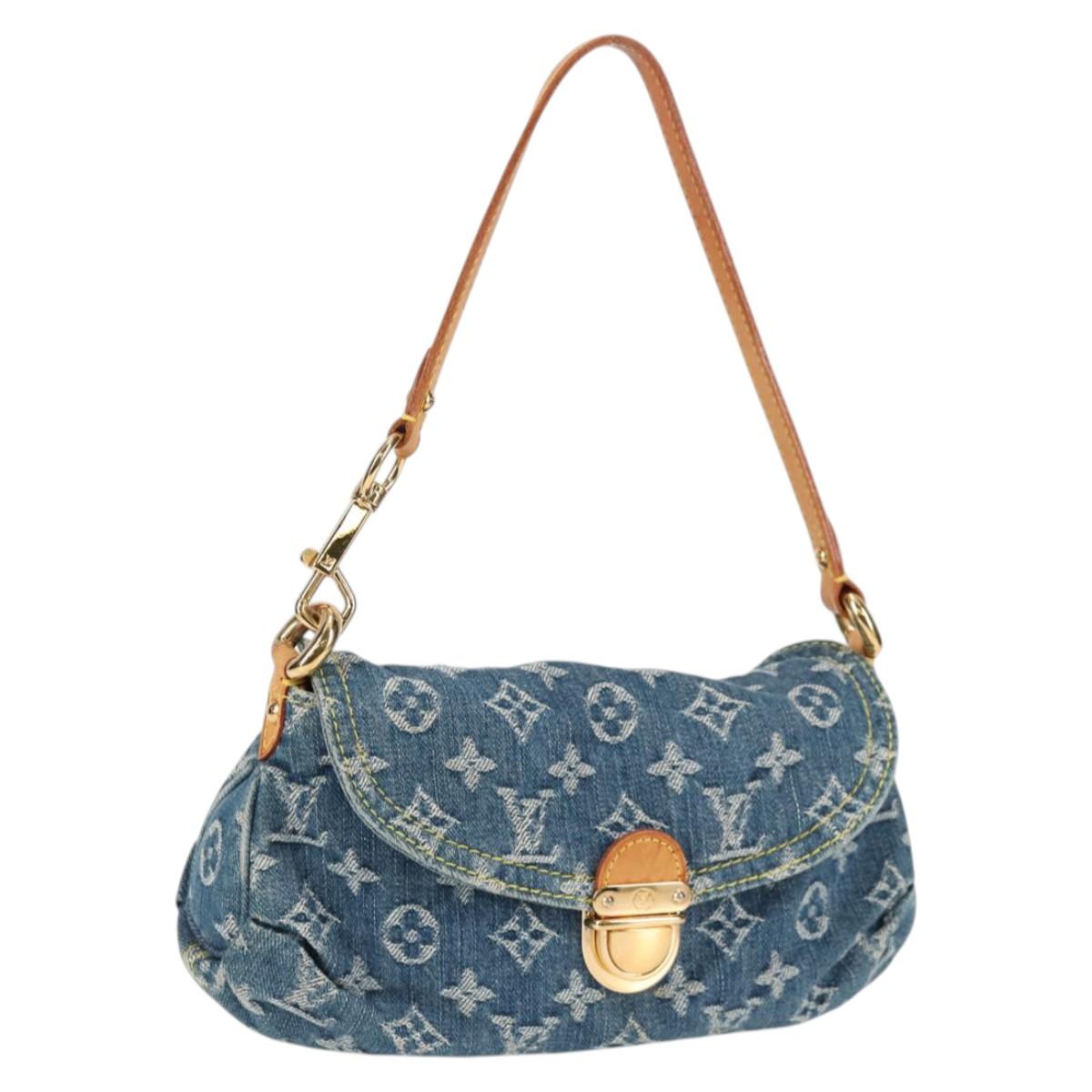 LOUIS VUITTON Monogram Denim Mini Preity Shoulder Bag Blue M95050 Auth 130582V