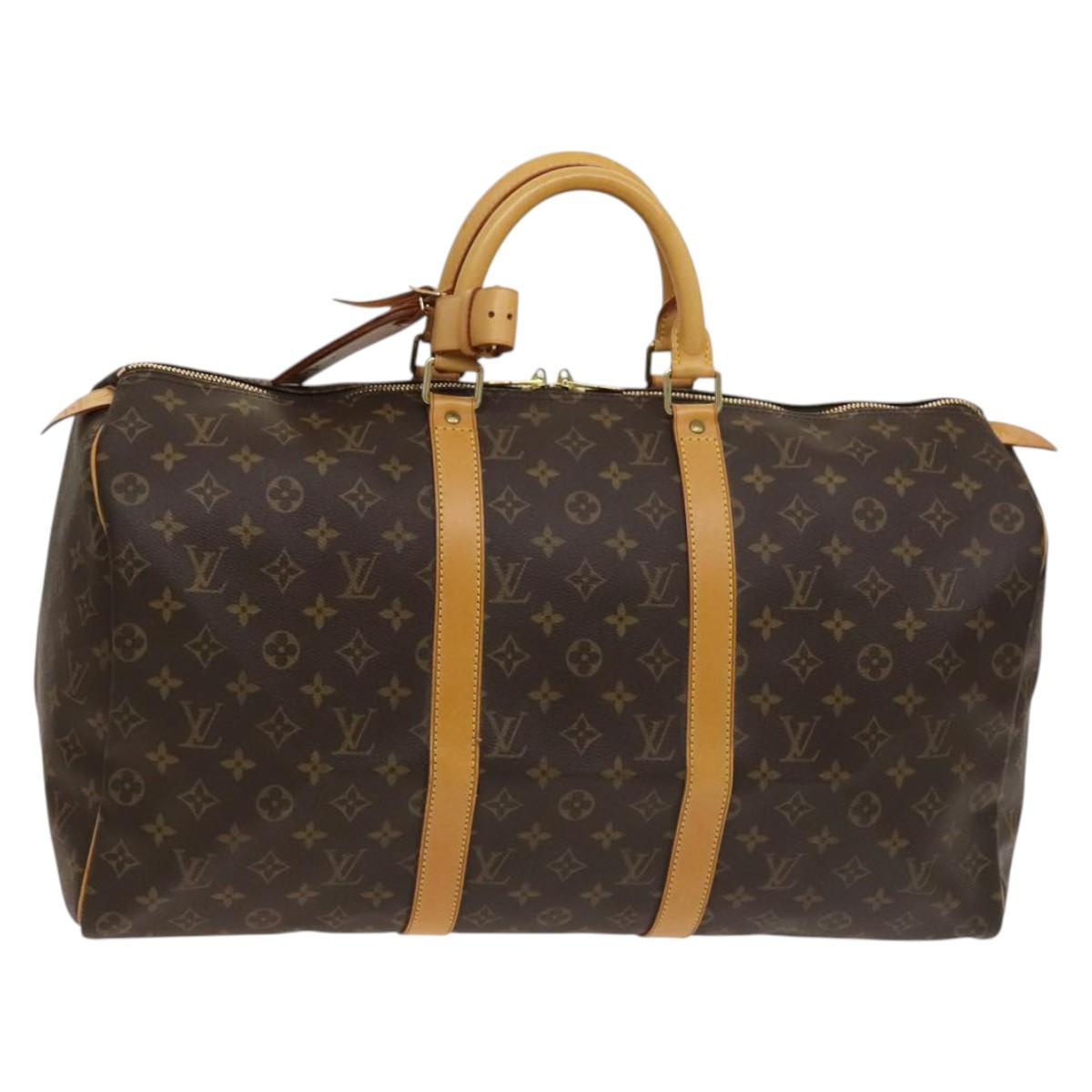 LOUIS VUITTON Monogram Keepall 50 Boston Bag M41426 LV Auth 130634