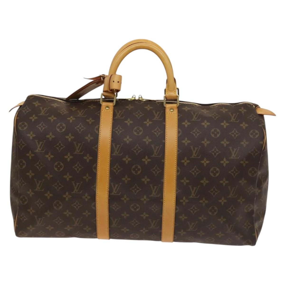 LOUIS VUITTON Monogram Keepall 50 Boston Bag M41426 LV Auth 130634