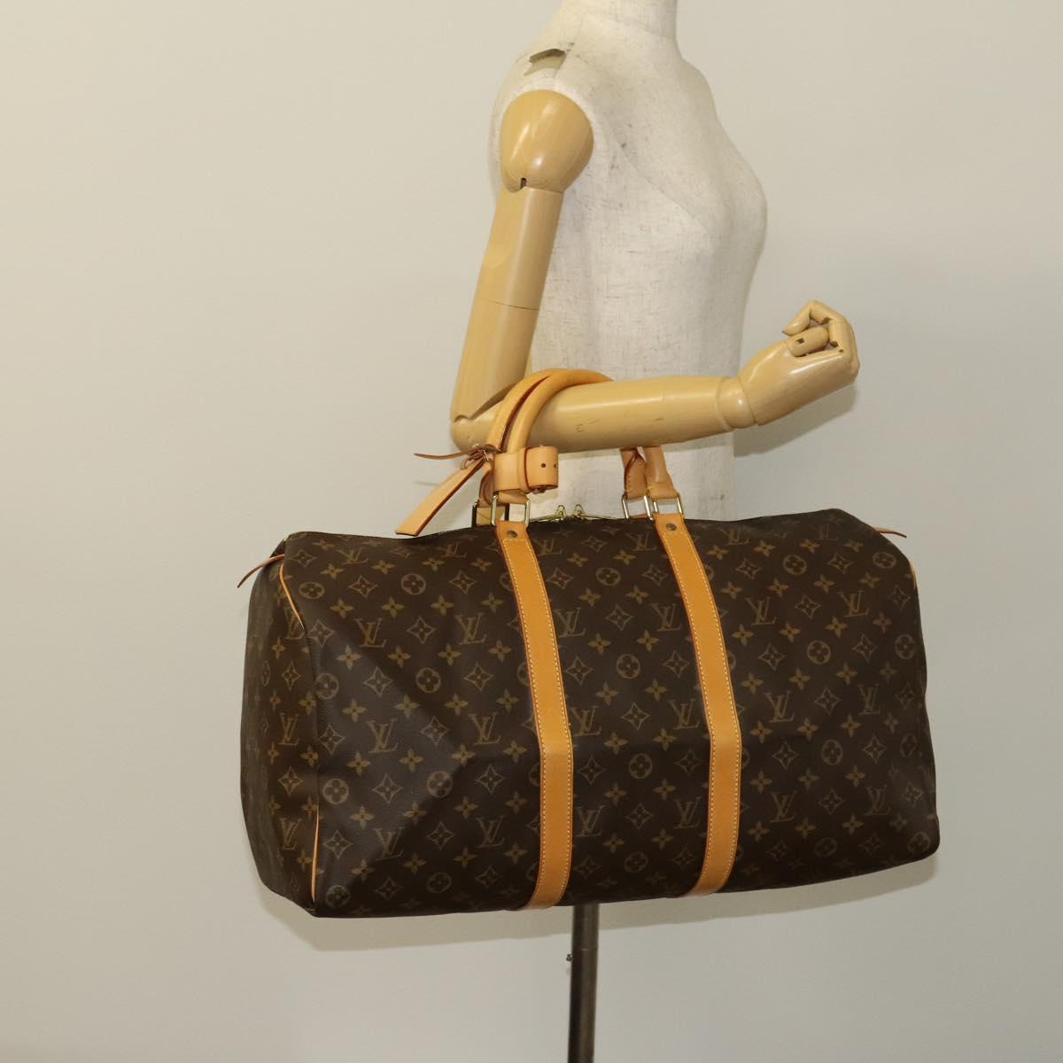 LOUIS VUITTON Monogram Keepall 50 Boston Bag M41426 LV Auth 130634