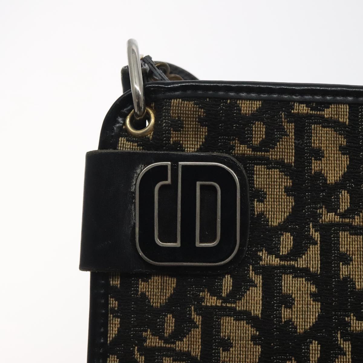 Christian Dior Trotter Canvas Shoulder Bag Navy Auth 130644