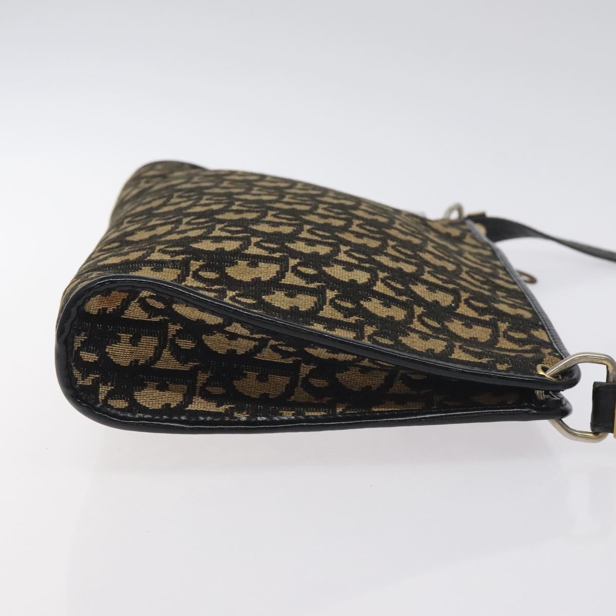 Christian Dior Trotter Canvas Shoulder Bag Navy Auth 130644