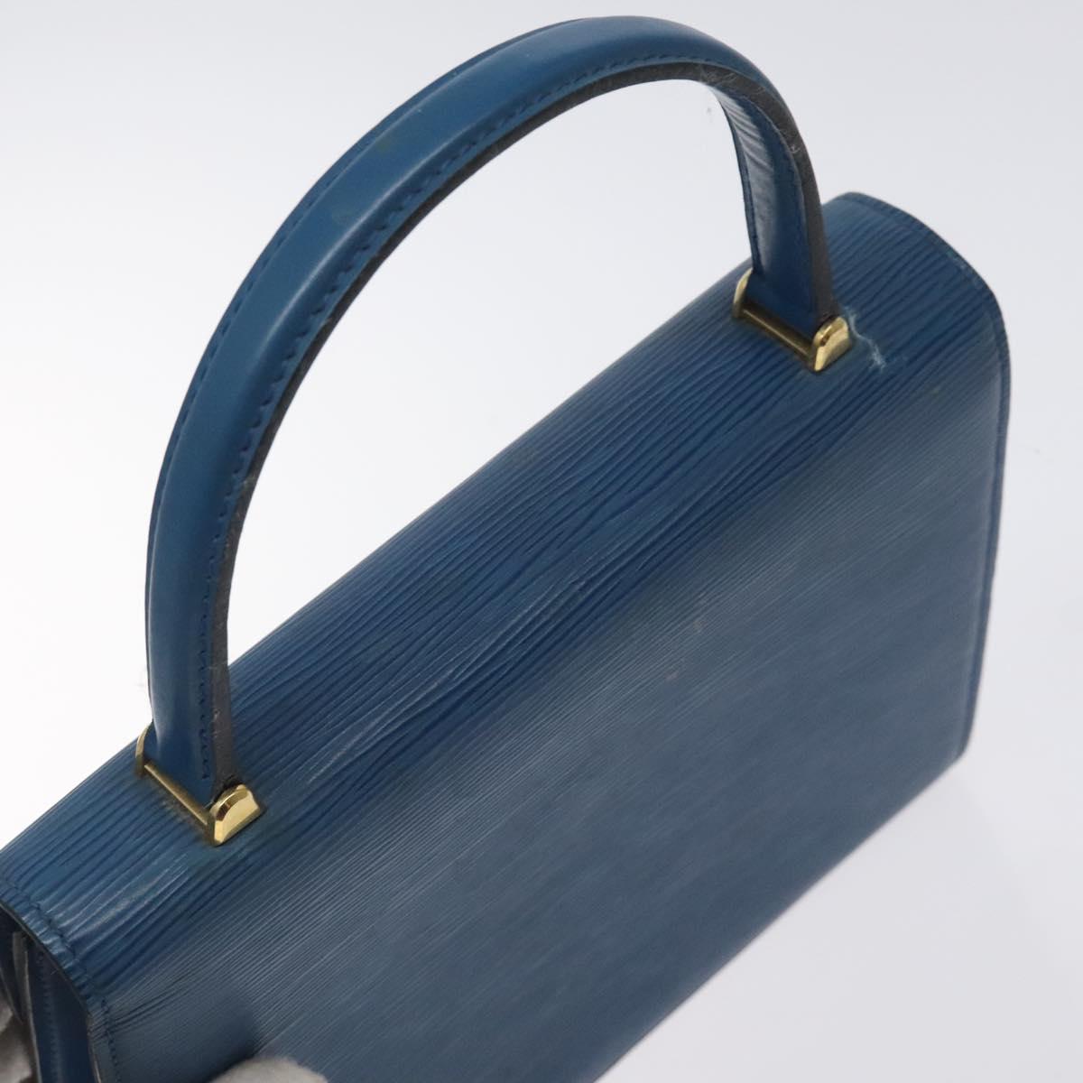 LOUIS VUITTON Epi Malesherbes Hand Bag Blue M52375 LV Auth 130648