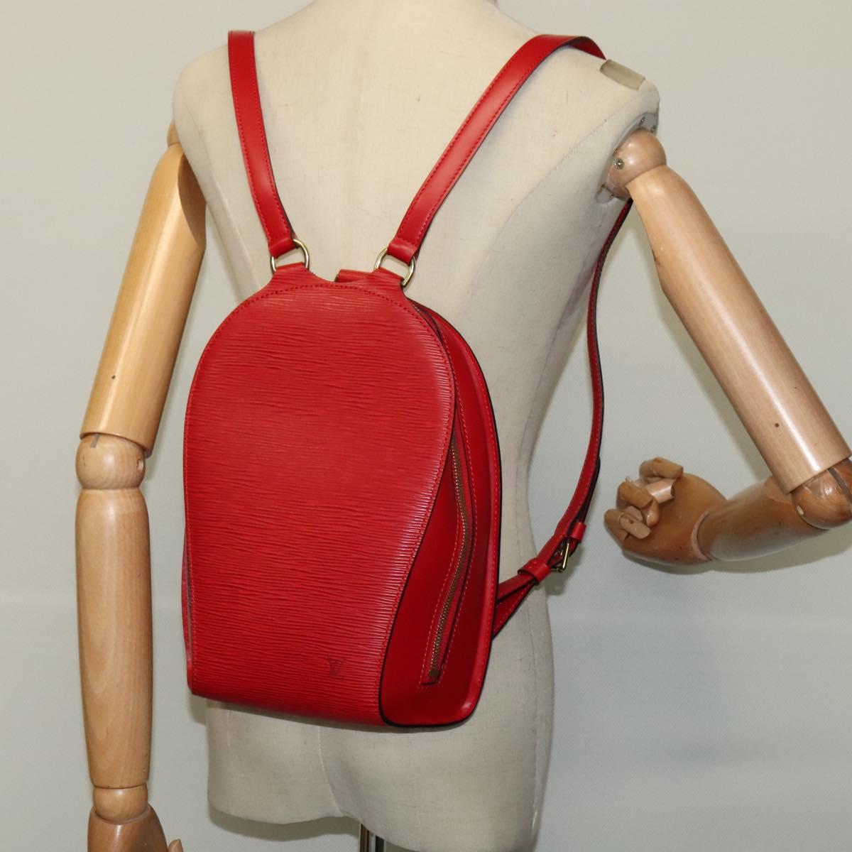 LOUIS VUITTON Epi Mabillon Backpack Castilian Red M52237 LV Auth 130649